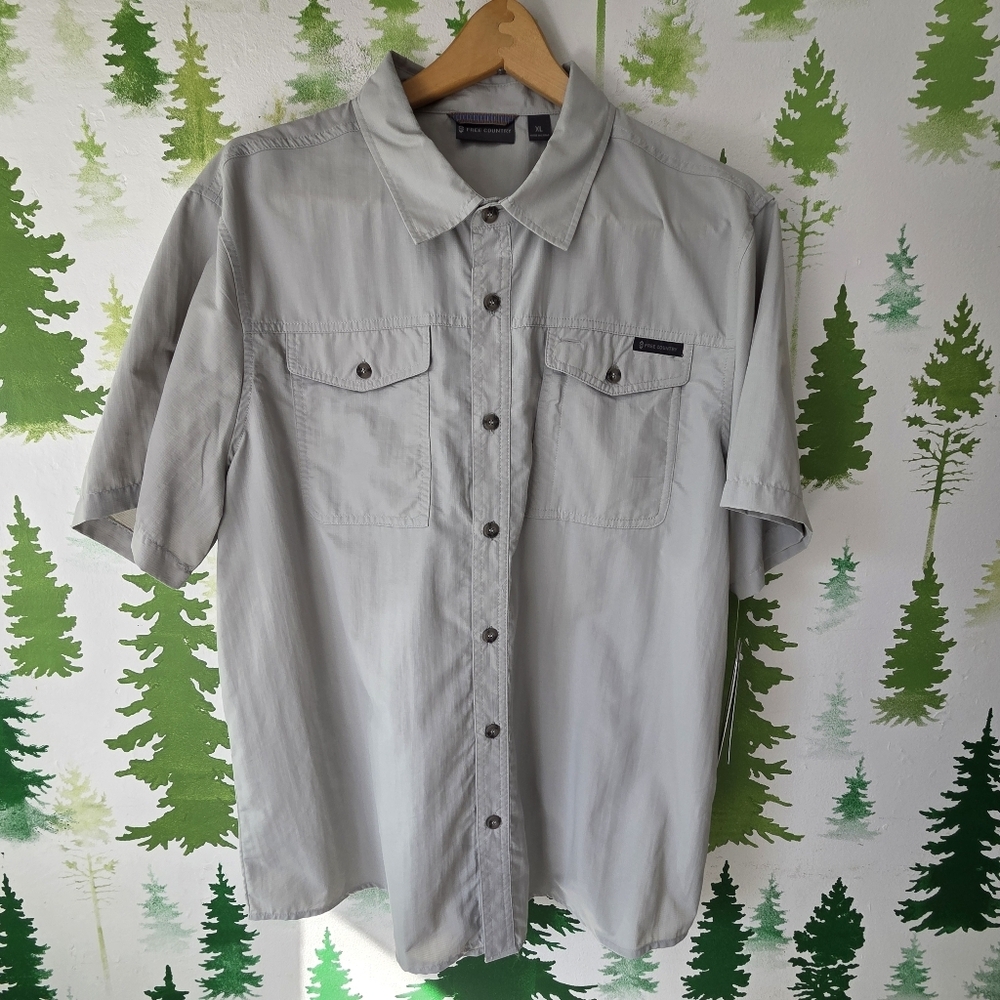 Free Country Gray Short Sleeve Shirt